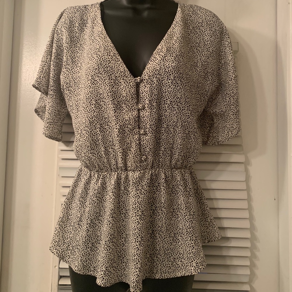 REDUCED! Black and white printed top